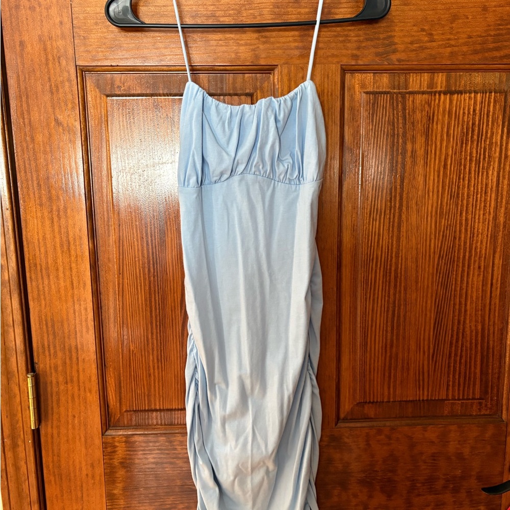 SHEIN Sky Blue Spaghetti Strap Dress